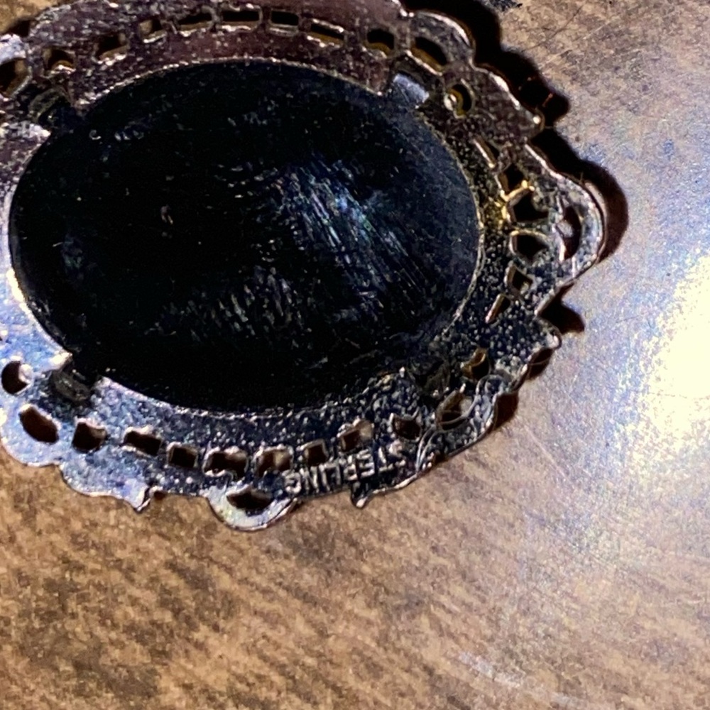 Beautiful Vintage Sterling Gold Flake Pendant - Picture 3 of 3